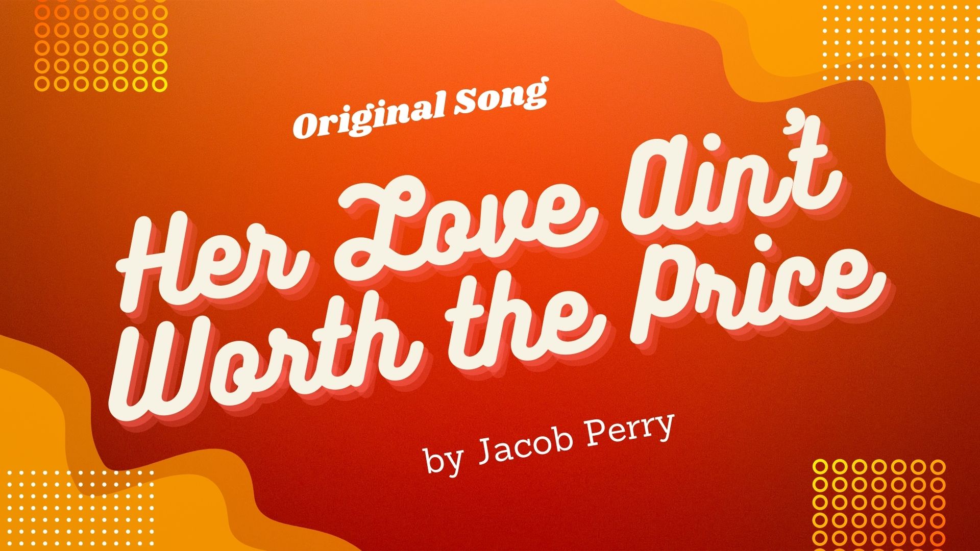 Saving lives as a paramedic during the day and a musician at night, ‘Jacob Perry’ unleashes his cool country anthem ‘Her Love Ain’t Worth The Price’.